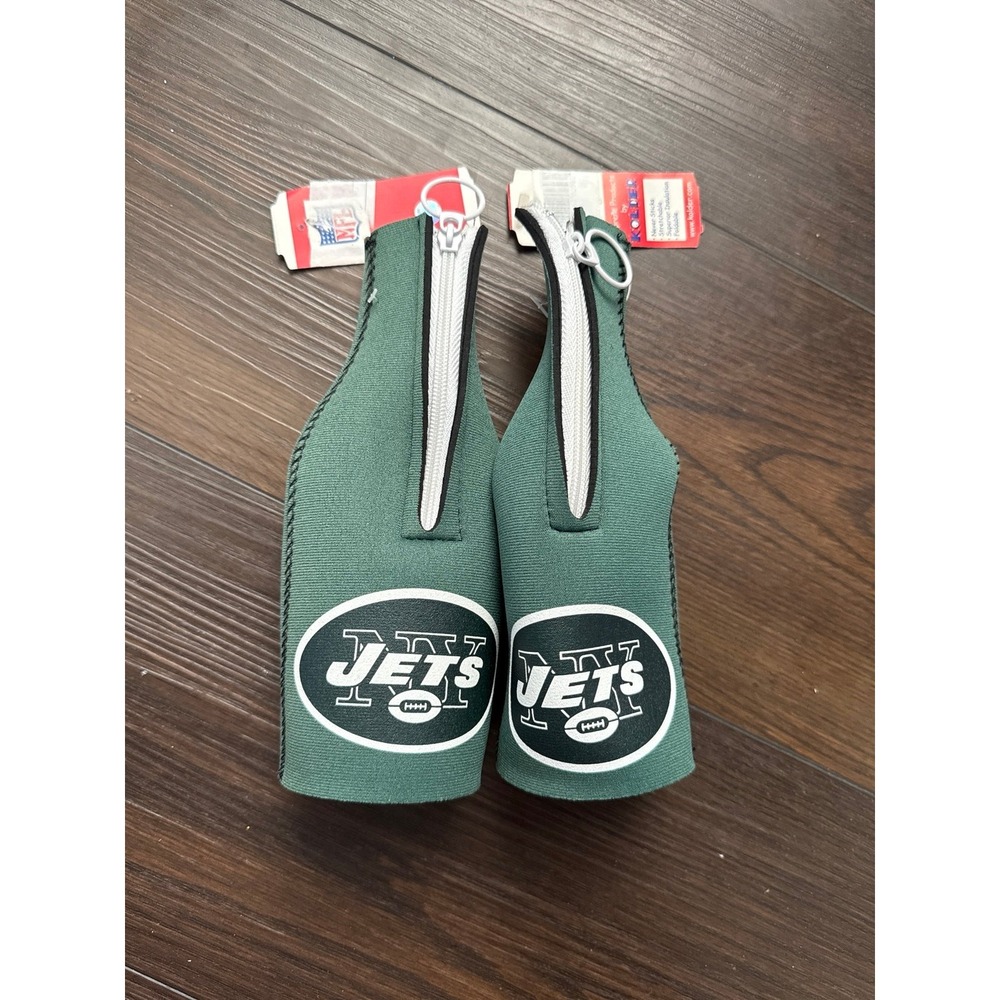 NFL New York Jets Zipper Bottle Coolies - SEE PHOTOS